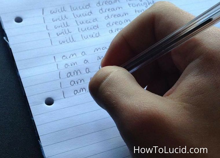 Using writing to lucid dream