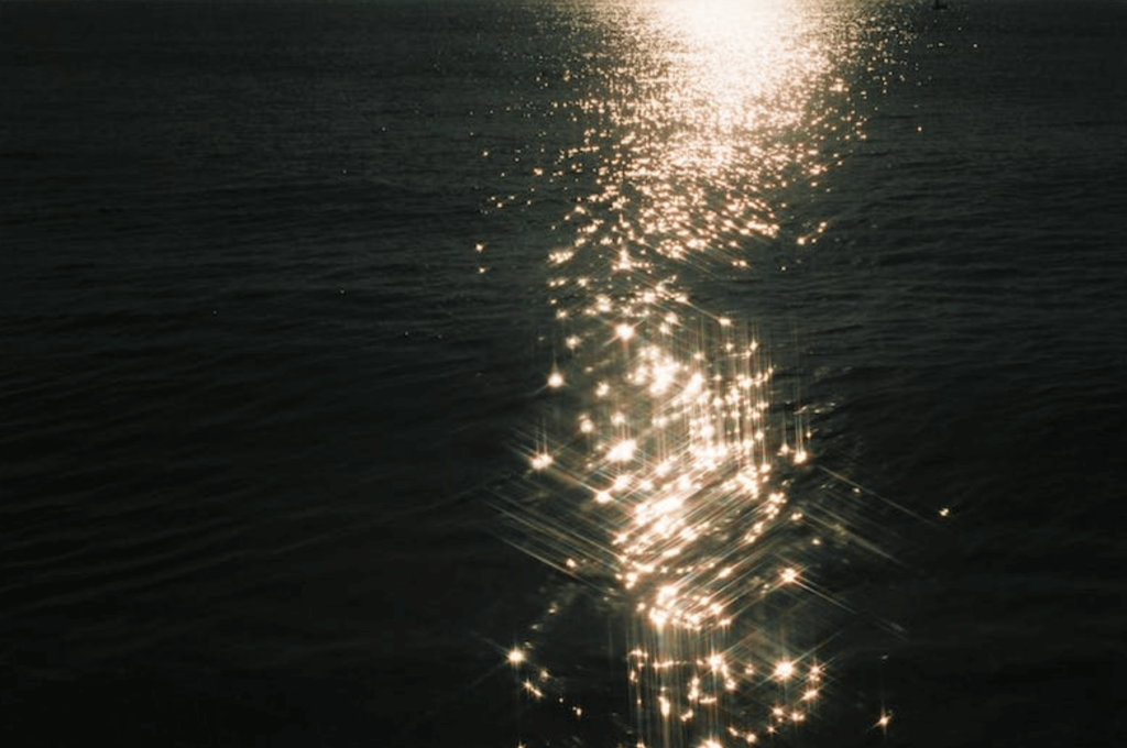 light reflecting on an ocean